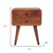Homeroots 22" Brown Solid Wood Two Drawer Nightstand 651602 - alternate 4