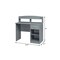 Homeroots 41" Gray Wood Writing Desk 723761 - alternate 3