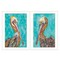 Homeroots Set Of Two Pelicans White Framed Print Wall Art, 2PK 405864 - alternate 2
