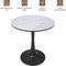 Leisuremod Bristol Modern Round Dining Table - MDF Wood Top with Powder Coated Steel Base BTBL-27MW - alternate 4
