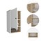 Homeroots 16in Light Oak And White Wall Mounted Cabinet With Three Shelves 478197 - alternate 3
