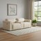 Homeroots 86in Cream and Black Italian Leather Power Reclining Loveseat With Storage 720525 - alternate 4