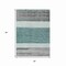 Homeroots 3' X 5' Teal Blue Off White And Gray Abstract Washable Indoor Outdoor Area Rug 615296 - alternate 3