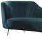 Homeroots 83" Green Velvet Curved Sofa With Gold Legs 480903 - alternate 2