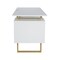 Homeroots 51" White Wood Computer Desk With Two Drawers 723776 - alternate 5