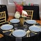 Smarty Had A Party 7.5" Clear Blue with Gold Rim Hammered Glass Disposable Plastic Appetizer/Salad Plates, 120PK 8867-BG-CASE - alternate 1