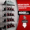 Shuntong Atlas 5-Tier 36 in.W x 18 in.D x 72 in.H Heavy Duty Storage Shelving Load 4000 Lbs, Wire Deck, Dark Grey B-ATLAS361872-5D800 - alternate 2