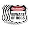 Signmission Dog Warning Shield Sign Beware Of Dogs, 12 inch X 12 inch, Aluminum Metal Sign, 5PK SHI-A-5Pack-12-376 - alternate 1