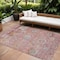 Homeroots 8' X 10' Pink Gray And Gold Floral Washable Indoor Outdoor Area Rug 604087 - alternate 1