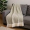 Homeroots 55" X 70" Moss Green Cotton Blend Woven Plush Throw Blanket with Fringe 632930 - alternate 3