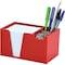 Acrimet Desktop Organizer Pencil, Pen, Paper, Clip, Caddy Holder (Plastic) (Paper Included) (Red Color) 954.VM - alternate 1