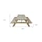 Homeroots 94" Beige Solid Wood Outdoor Picnic Table with Umbrella Hole 525012 - alternate 2