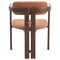 Leisuremod Velo Modern Dining Chair in Black Walnut Wood with Dark Brown Seat, 4PK VCBW-51DBR4 - alternate 3