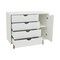 Homeroots 30" White Solid Wood Four Drawer Combo Dresser 489582 - alternate 4