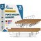 Lifemaster Natural Wooden Pants Hangers 10 Pack, Lotus Wood, Adjustable Clips, 10lb Capacity, Swivel Hook LMWPH10NT - alternate 1