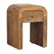 Homeroots 16" Oak Solid Wood One Drawer Nightstand 722535 - alternate 1