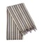 Homeroots 39" X 71" Gray Cotton Plain Weave Striped Turkish Towel Throw Blanket with Tassels 521287 - alternate 1