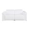 Homeroots 73in White and Black Italian Leather Power Reclining Loveseat 720489 - alternate 1