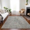 Homeroots 9' X 12' Gray Beige And Black Geometric Washable Indoor Outdoor Area Rug 577563 - alternate 3