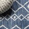 Jonathan Y Nokat Tribal Bohemian Blue/Ivory 2 ft. x 10 ft. Indoor/Outdoor Runner Rug SMB131C-210 - alternate 3
