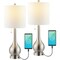 Jonathan Y Tyler 24" Modern Classic Gourd Iron LED Table Lamp w/ Pull-Chain w/ Dual USB Charging Port, Nick, 2PK JYL1127B-SET2 - alternate 1