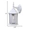 Homeroots White Clear Glass Swing Arm Wall Light 398584 - alternate 3