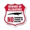 Signmission Alligator Warning Shield Sign Beware Of, 12 Inch X 12 Inch, Aluminum Metal Sign SHI-A-12-358 - alternate 1
