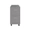 Space Solutions 14.25 in W 2 Drawer Mobile Vertical File Cabinet, Arctic Silver 16873 - alternate 6
