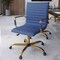 Leisuremod Harris Faux Leather Office Chair with Gold Frame, Navy Blue HOG19BUL - alternate 3