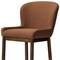 Homeroots 26" Brown Fabric and Solid Wood Counter Height Bar Chair 632482 - alternate 2
