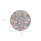Homeroots 8' Gray Pink And Ivory Round Floral Washable Indoor Outdoor Area Rug 600002 - alternate 4