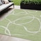 Homeroots 5' X 8' Artichoke Green And Ivory Abstract Washable Indoor Outdoor Area Rug 597452 - alternate 1