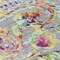 Homeroots 8' Gray Fern Green And Artichoke Green Round Paisley Washable Indoor Outdoor Area Rug 588614 - alternate 2