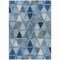 Homeroots 8' X 10' Denim Blue And Sky Blue Geometric Washable Indoor Outdoor Area Rug 583025 - alternate 5