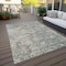 Homeroots 3' X 5' Green Blue And Gray Oriental Washable Indoor Outdoor Area Rug 587434 - alternate 3