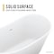 Anzzi Tuasavi 5.6 ft. Solid Surface Freestanding Bathtub in Matte White FT-AZ8418 - alternate 5