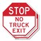 Signmission Stop No Truck Exit, 10 inch X 10 inch, Aluminum Metal Signs, 2PK OC-A-2PACK-10-324 - alternate 1