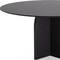 Homeroots 58" Black Solid Wood Pedestal Base Round Top Dining Table 712171 - alternate 3