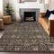 Homeroots 8' X 10' Chocolate Red And Gold Floral Washable Indoor Outdoor Area Rug 604644 - alternate 3