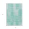 Homeroots 9' X 12' Teal Blue Aqua And Ivory Striped Washable Indoor Outdoor Area Rug 581681 - alternate 4