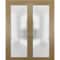 Sartodoors Sliding Double Pocket Door Frosted Tempered Glass Planum 2102 36x84 (2* 18x84) Solid Core PLANUM2102DP-HA-3684 - alternate 2