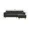 Homeroots 102" Gray Fabric Sofa With Brown Legs 641050 - alternate 2