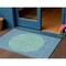 Homeroots 3' X 5' Teal Blue And Aqua Striped Washable Indoor Outdoor Area Rug 597199 - alternate 1