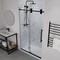 Anzzi 48in x 76in Frameless Shower Door with Sliding in Matte Black with Tsunami Tempered Clear Glass SD-FRLS06101MB - alternate 5