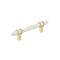 Amerock Carrione 3-3/4 inch 96mm Center-to-Center Marble White/Champagne Bronze Cabinet Pull BP36648MWCZ - alternate 1