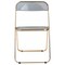 Leisuremod Lawrence Acrylic Folding Chair with Gold Metal Frame, Transparent Black, 2PK LFG19TBL2 - alternate 5