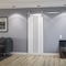 Sartodoors Barn Door 32 x 80 inches, BASIC 4906 White with Black Glass, 6.6FT Silver Rail Track Hardware Set BASIC4906BD-S-WS-32 - alternate 2