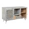 Homeroots 55in Gray Solid Wood Cabinet Enclosed Storage Worn TV Stand 488848 - alternate 4