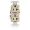 Leviton Duplex Receptacle Outlet, 20A, Ivory, 125V 5362-S2I - alternate 1