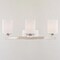 Vaxcel Robey 3 Light Polished Nickel Transitional Bathroom Vanity Fixture White Glass W0496 - alternate 3